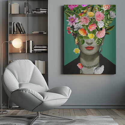 Art mural floral Frida