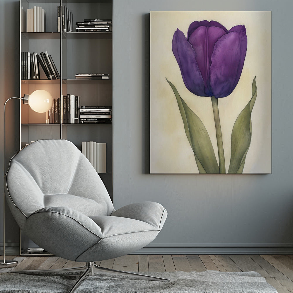 Art mural Tulipe violette 7
