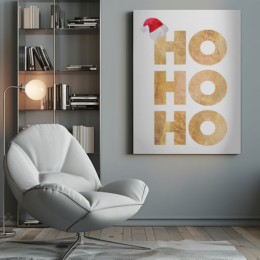 Toile murale typographie Hohoho