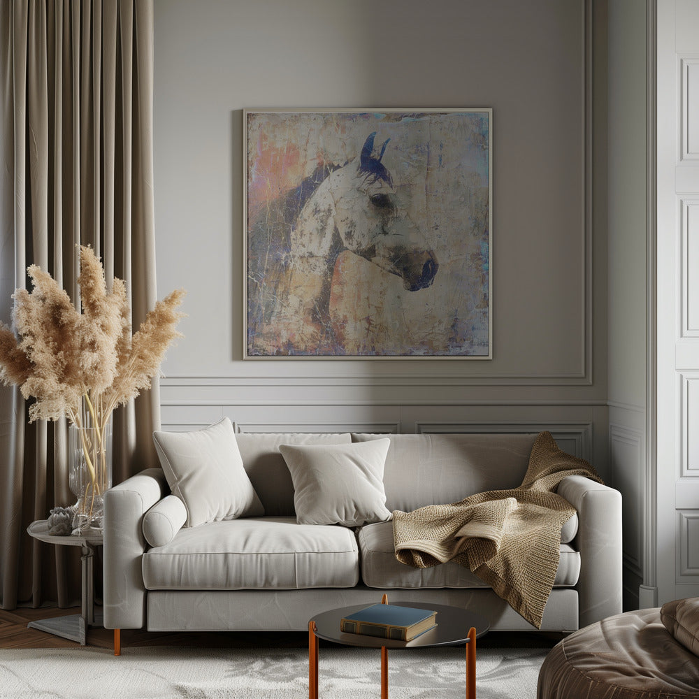 Art mural Cheval Illustration d'art vintage 04