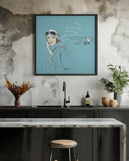 Wall art Amelia Earhart