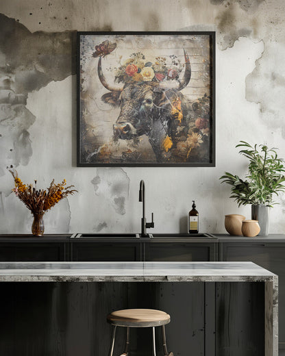 Art mural Fleurs Animaux Illustration vintage 09