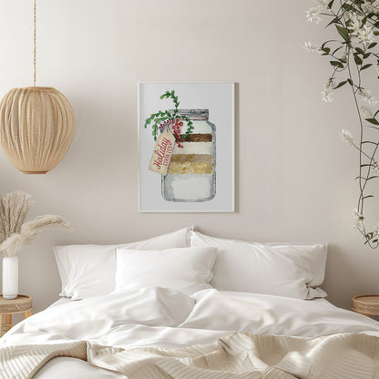 Wall art Holiday cookies in a jar