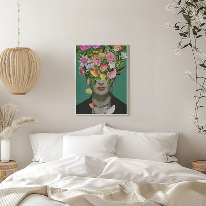 Art mural floral Frida