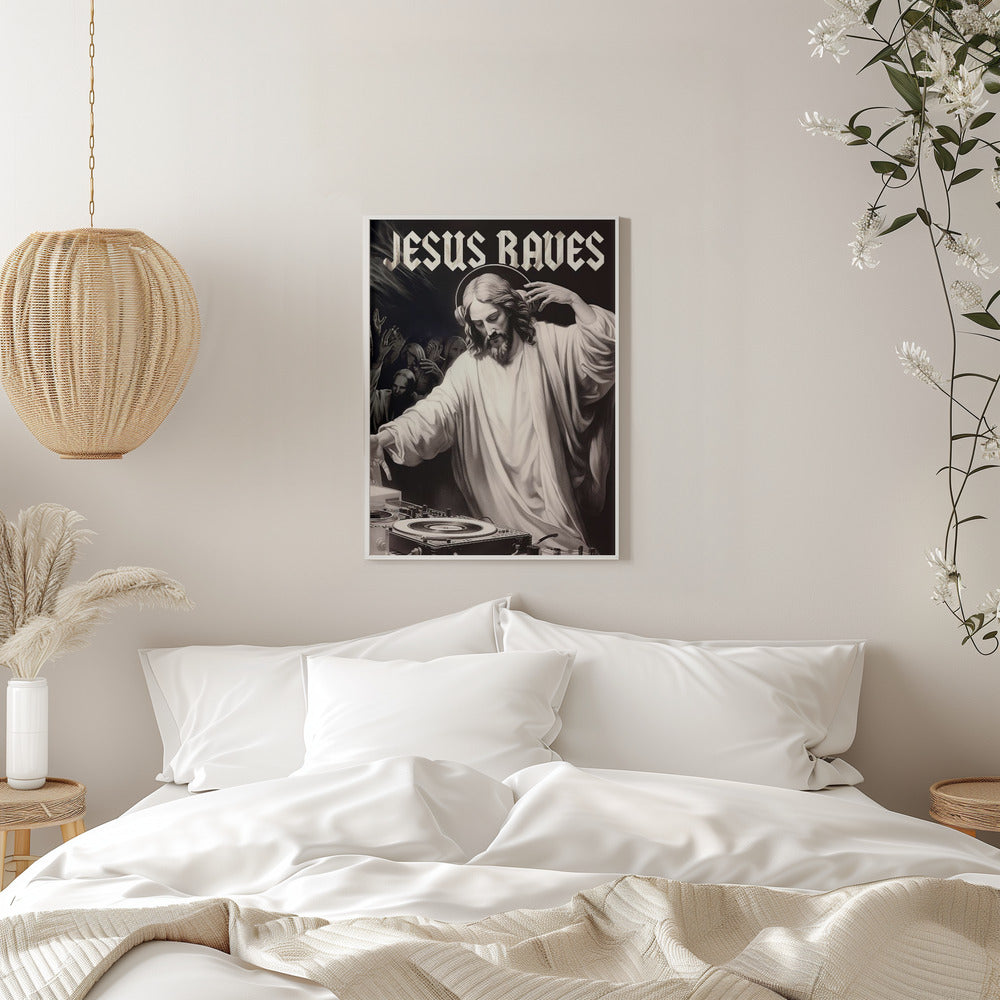 Art mural Jésus fait la fête