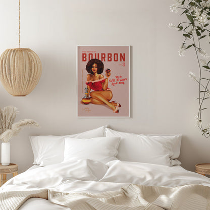 Décoration murale Pin-up vintage "Babes of Bourbon Vol 8" avec Afro
