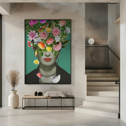 Art mural floral Frida