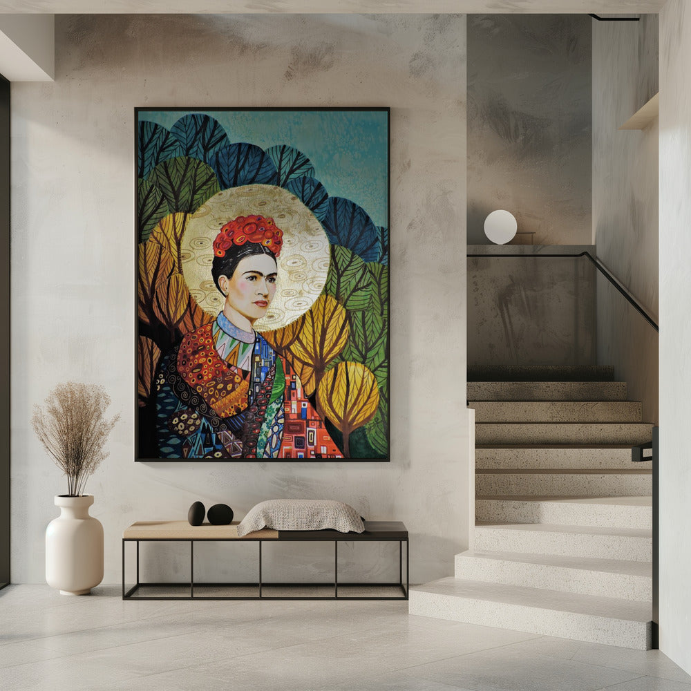 Art mural Frida aime Klimt