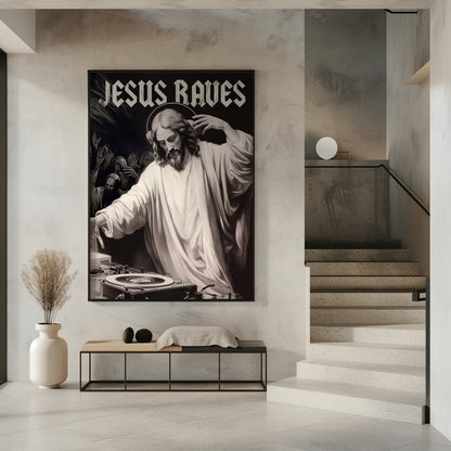 Art mural Jésus fait la fête