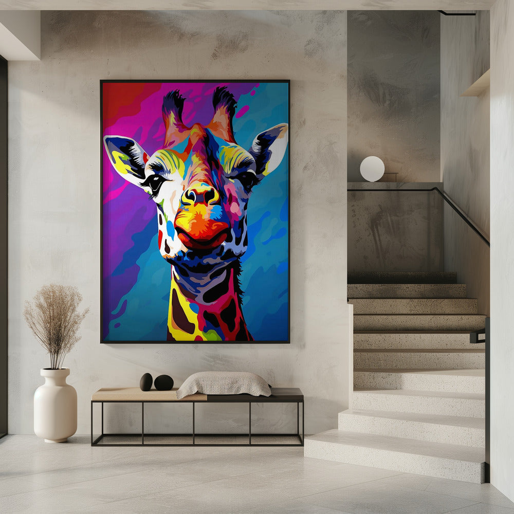Décoration murale Girafe Pop Art
