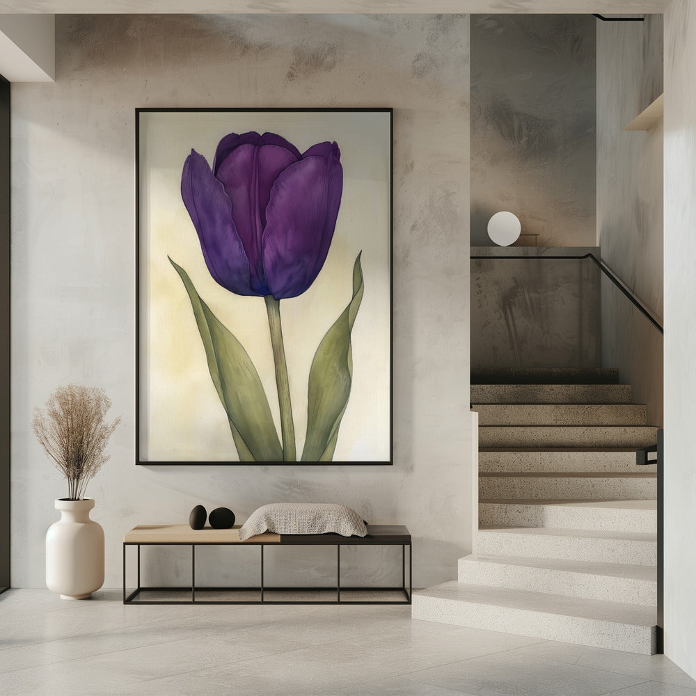 Art mural Tulipe violette 7