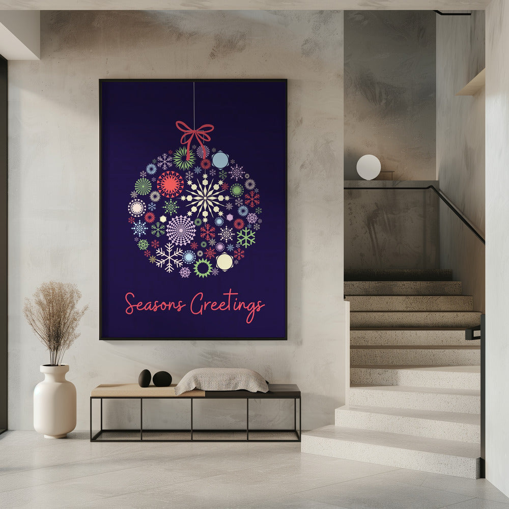 Décoration murale Flocon de neige Toile imprimée