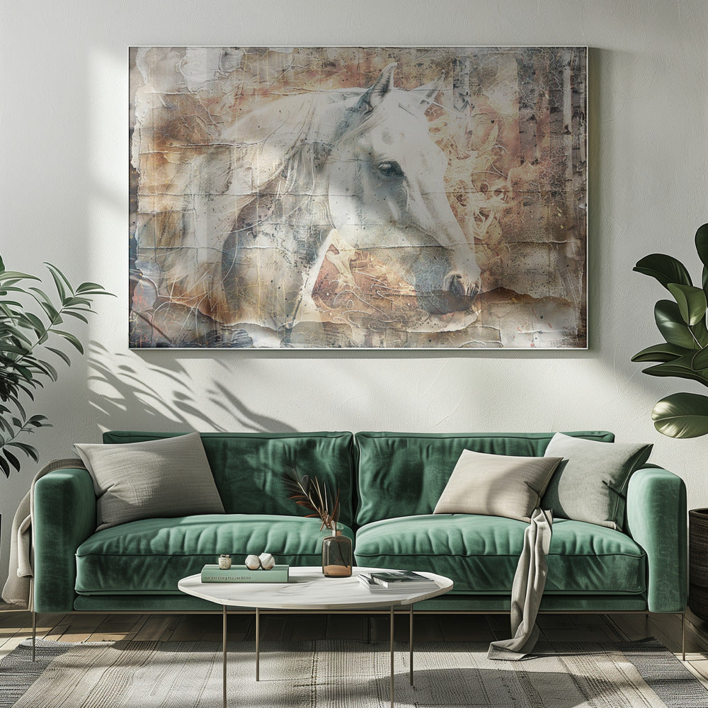 Art mural Cheval Animal Art vintage Illustration Murale 06
