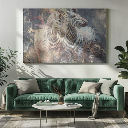 Décoration murale Zèbre Animal Art vintage Illustration Murale 03