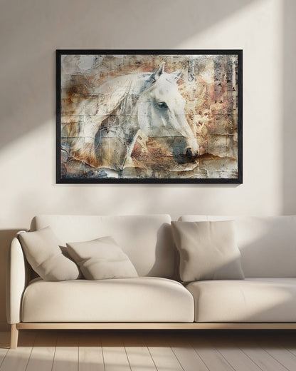 Art mural Cheval Animal Art vintage Illustration Murale 06
