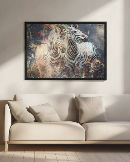 Décoration murale Zèbre Animal Art vintage Illustration Murale 03
