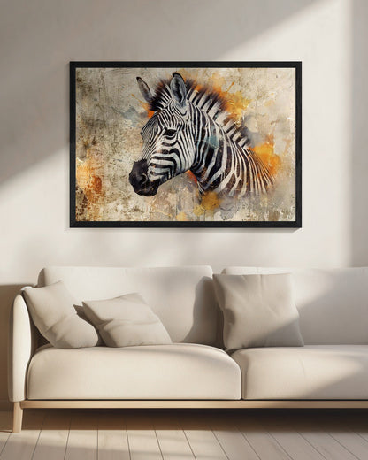 Décoration murale Zèbre Animal Vintage Illustration Décoration murale 06