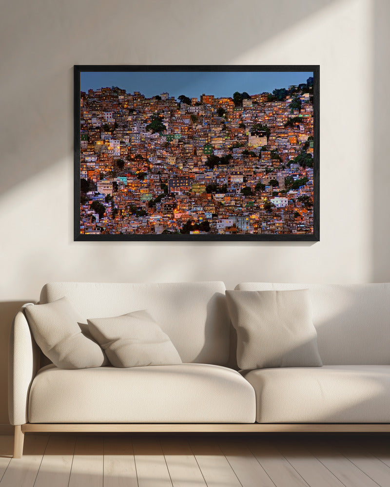 Décoration murale Crépuscule dans la favela de Rocinha