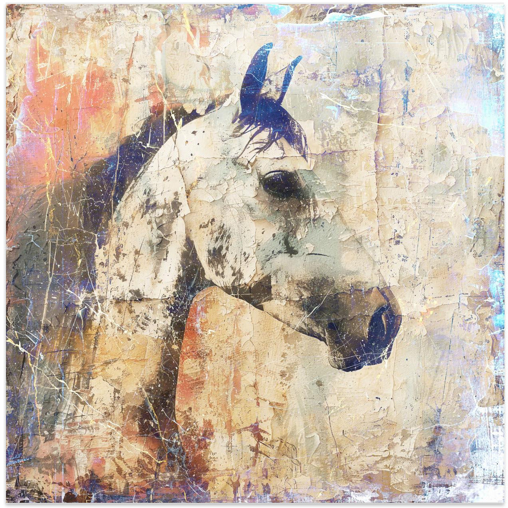 Art mural Cheval Illustration d'art vintage 04