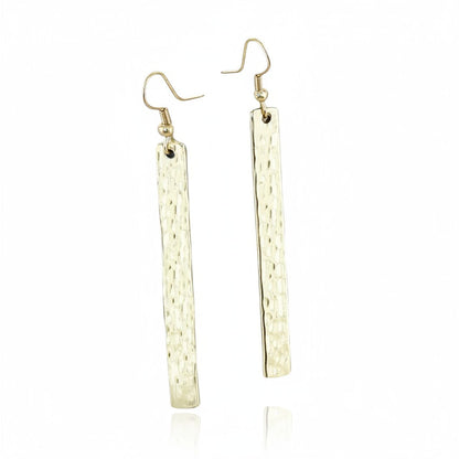 Boucle d'oreille barre en métal - Couleur or