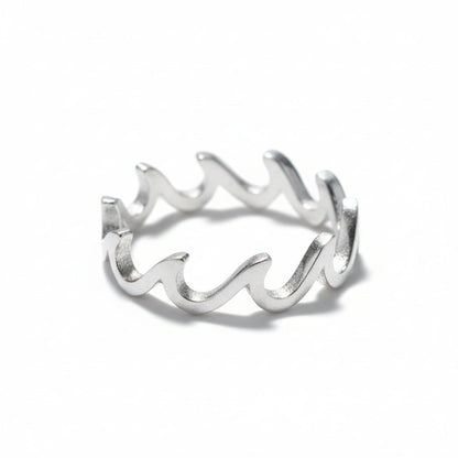 Wave Ring _ Silver Plate