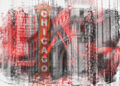 Wall art Chicago | Geometric Mix No. 4