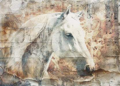 Art mural Cheval Animal Art vintage Illustration Murale 06