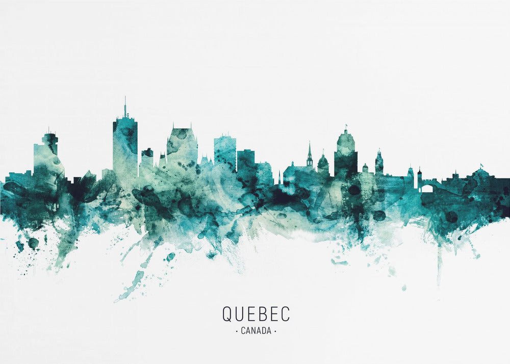 Art mural Silhouette de Québec Canada