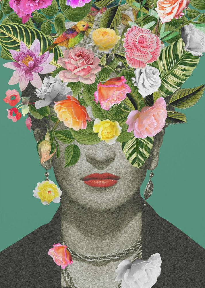 Art mural floral Frida
