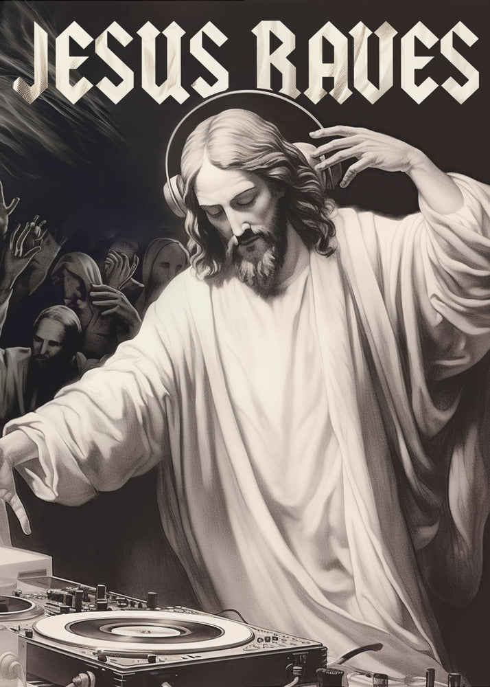 Art mural Jésus fait la fête