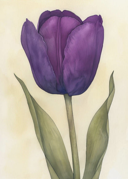 Art mural Tulipe violette 7
