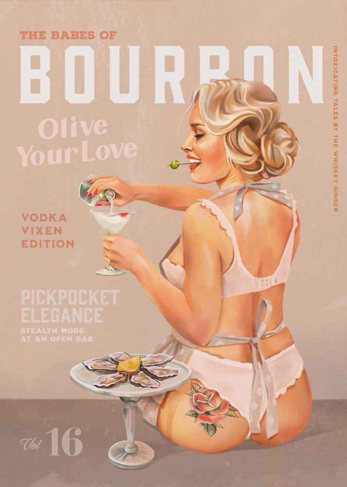 Décoration murale Pin-up Babes of Bourbon Vol 16 Vintage Vodka Martini