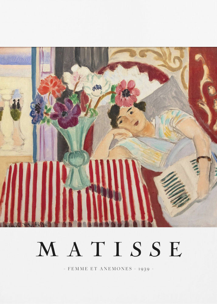 Décoration murale Femme et Anémones