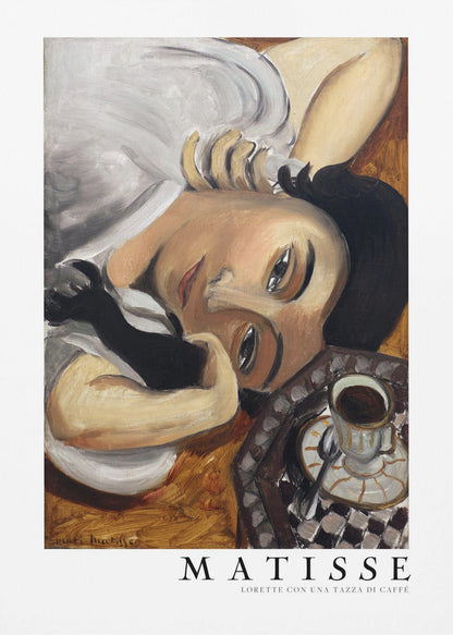 Décoration murale Lorette Con Una Tazza Di Caffe 1916 Boarder
