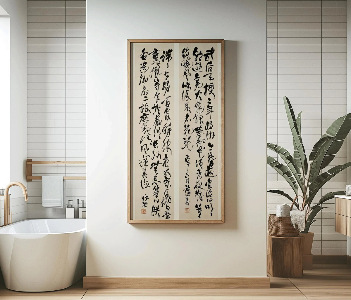 Gravure d'art calligraphique chinoise de Pu Hua : Giclée du XIXe siècle