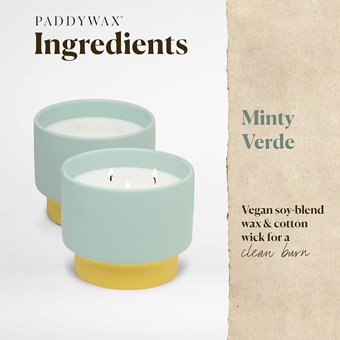 Bougie Color Block 16 oz – Menthe Verte par Paddywax