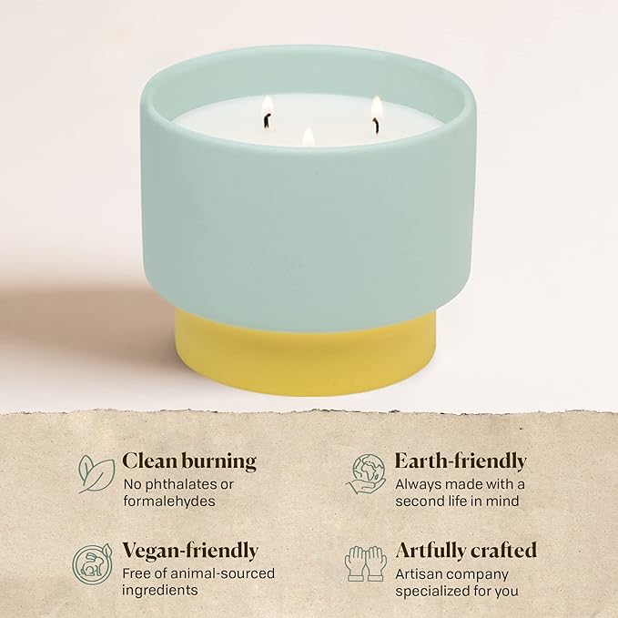 Bougie Color Block 16 oz – Menthe Verte par Paddywax
