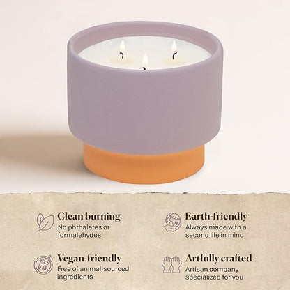 Bougie Color Block 16 oz - Violette + Vanille par Paddywax