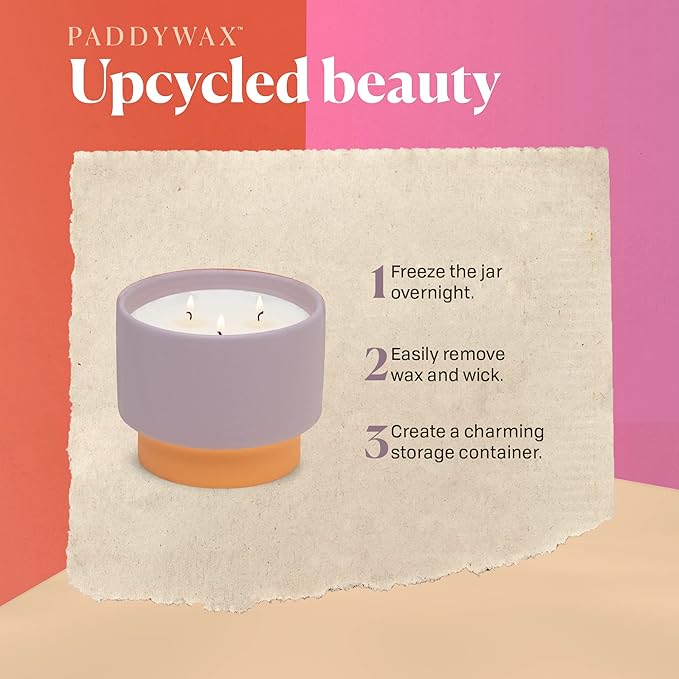 Bougie Color Block 16 oz - Violette + Vanille par Paddywax