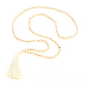 Collier à pompon en perles de cristal