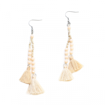 Boucles d'oreilles pendantes à pampilles doubles et cristaux