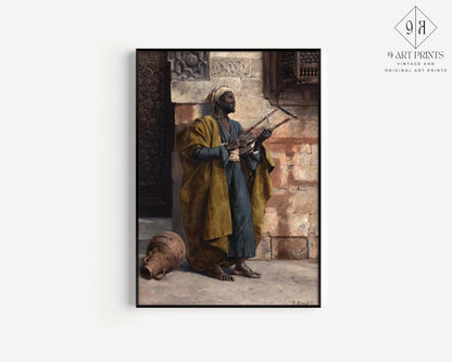 Rudolf Ernst - Le Musicien | Art Orientaliste (disponible encadré à la main ou non encadré)