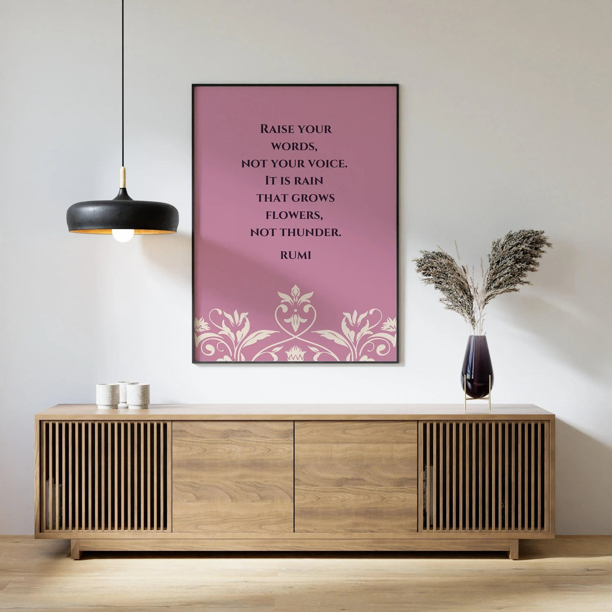 Rumi Quote Art Print: Lilac Poetry Poster