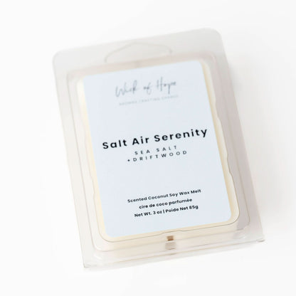 Galet de cire parfumée Sérénité marine | Sel marin + Bois flotté