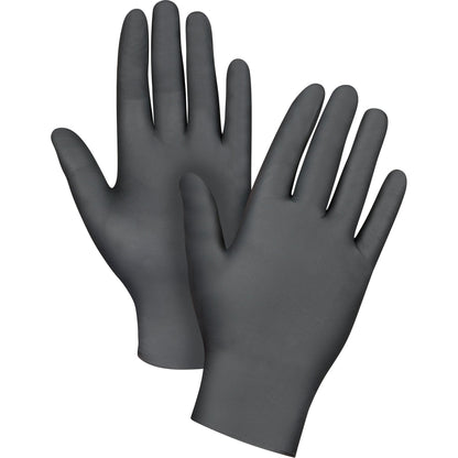 Medical Grade Disposable Gloves, Small, Nitrile, 6-mil, Powder-Free, Black, Class 2