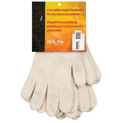Gants tricotés épais, polyester/coton, jauge 7, très grande taille