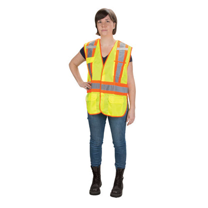 Gilet de géomètre haute visibilité conforme aux normes CSA