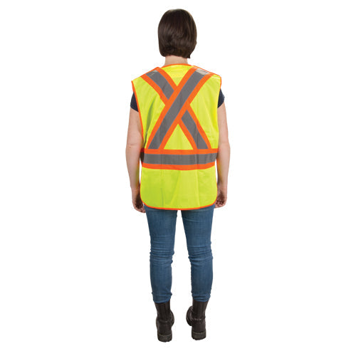 Gilet de géomètre haute visibilité conforme aux normes CSA