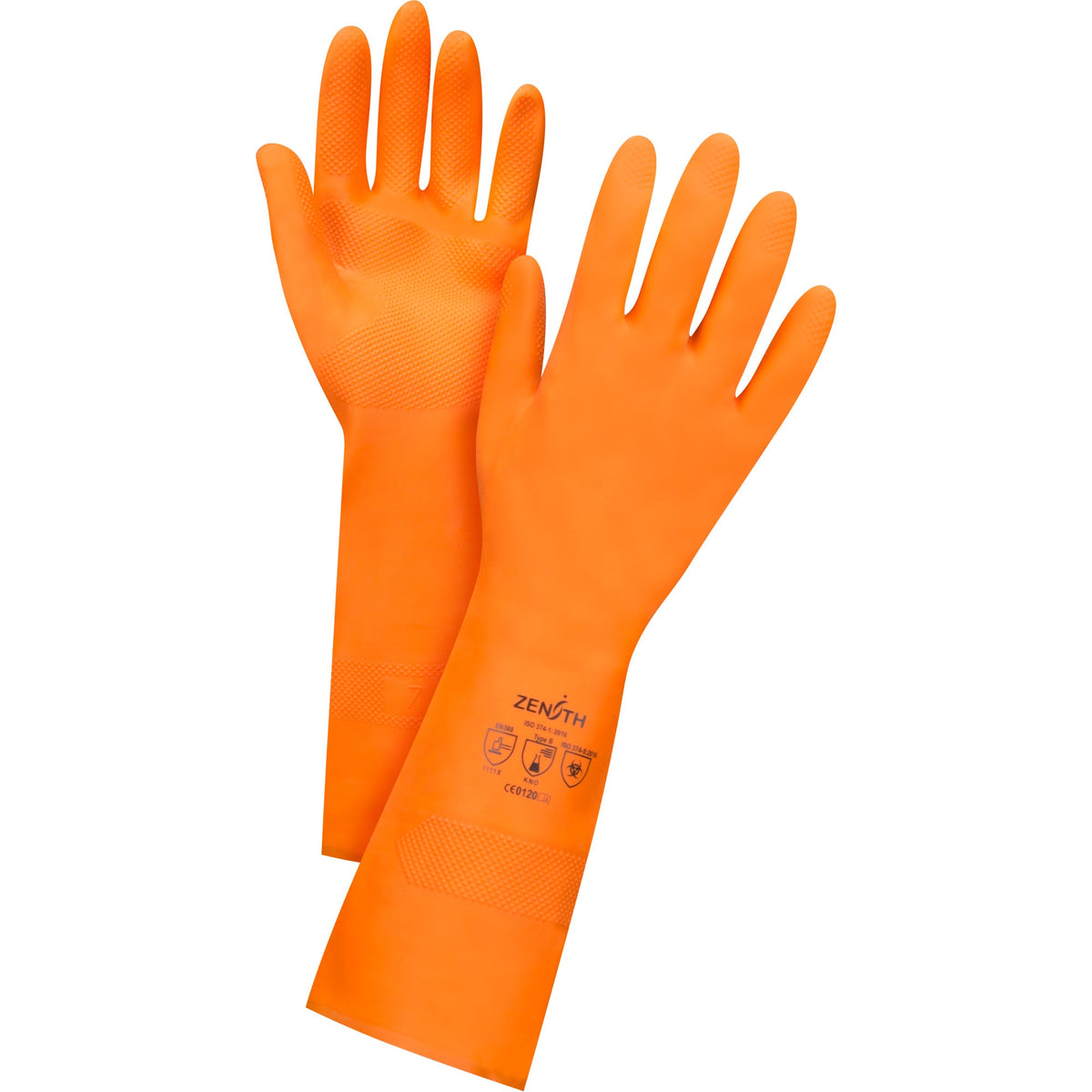 Gants orange résistant aux produits chimiques