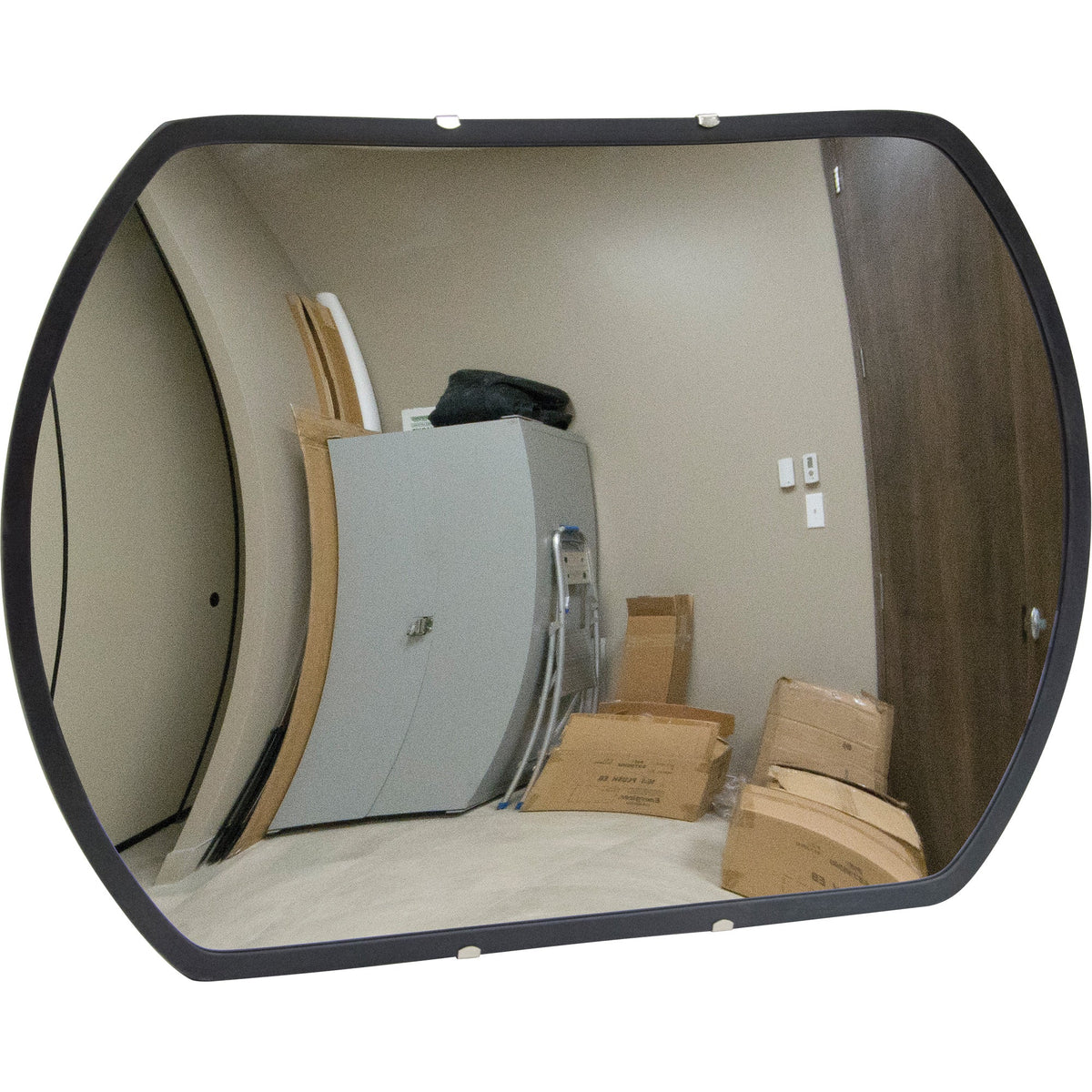 Miroir convexe rectangulaire avec support
